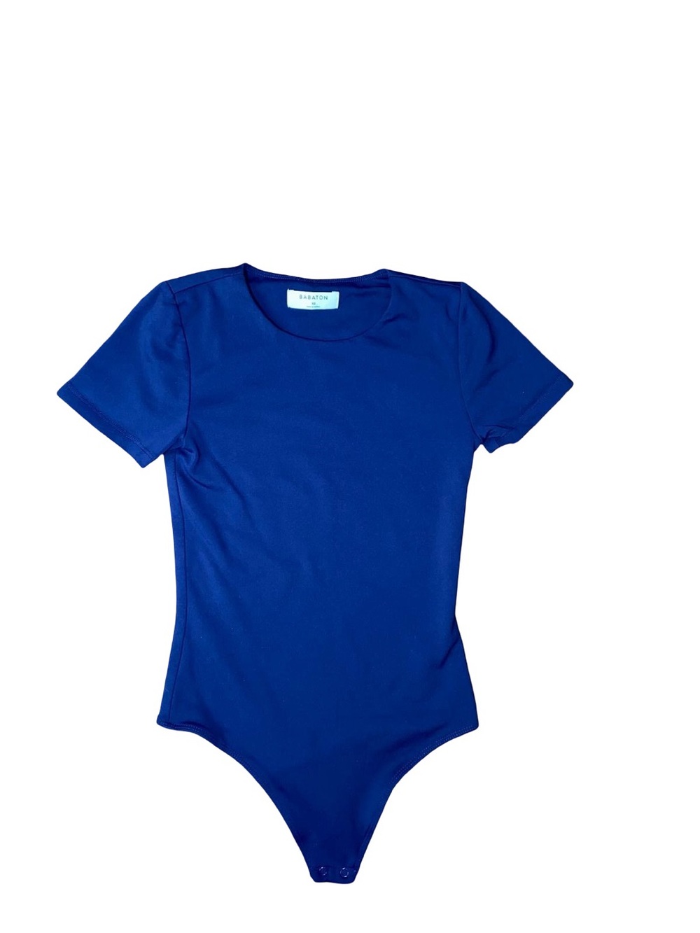 Aritzia Babaton Contour Crew Short-Sleeve Bodysuit Cobalt Blue - Size XS - Picture 2 of 12